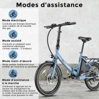 FAFREES F20 Light Bicicleta Eléctrica Plegable para Ciudad Motor de 48V 250W Velocidad Máxima de 25km/h Batería de 14.5Ah Neumático de 20*1.95'' Cambio Shimano de 7 velocidades - details 6