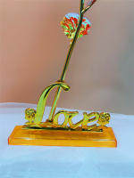 Regalo Creativo De Día De San Valentín Rosa De Oro 24K Duradera Decoración De Boda Iluminación De Flores Eterna Amarillo Y Rojo Para Aniversarios Cumpleaños Bodas - details 6