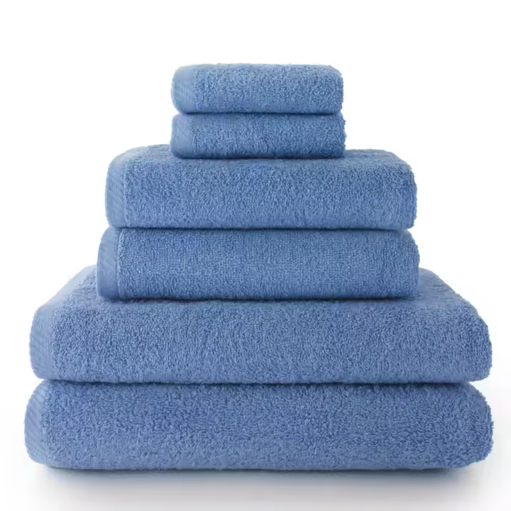Set 6 Toallas piezas: 2 bidet + 2 manos + 2 baño color lavanda, El mejor textil hogar para tu casa Fijalo - 1