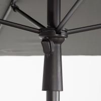 Aktive Parasol de jardín cuadrado 175x175 cm gris con mástil inclinable - details 6