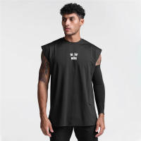 Camiseta De Correr Para Hombre Verano Ropa De Fitness Quick Dry Corte Holgado Para Baloncesto Y Gimnasio Sin Mangas En Colores Sólidos - details 1