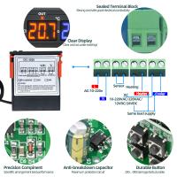 Controlador De Temperatura Digital STC-1000 STC-3000 Con Sensor LED Termómetro Higrómetro Relé Termostato Regulador 12V 24V 220V Para Hogar - details 21