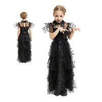 Festëën® Disfraz Miércoles Addams para Niña de Encaje Completo con Vestido negro y Cinturón  Talla 5-6, 7-9, 10-12, 13-15  Miércoles, Wednesday, Adams, Netfllix - Festëën® - details 0