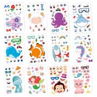 Hojas De Pegatinas De Caras Para Hacer Tus Propios Animales 6-36PCS Juguete De Rompecabezas De Artesanía Para Niños Fiesta De Cumpleaños - details 13