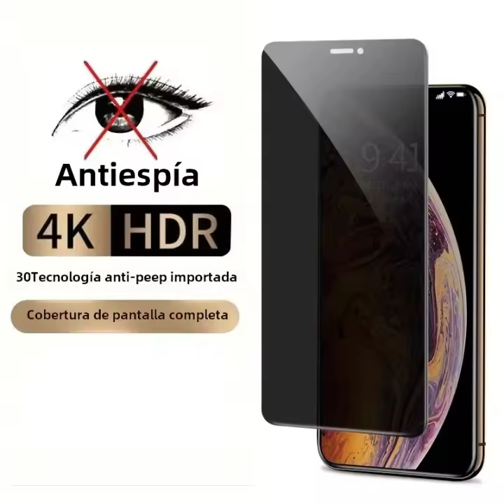 Protector De Pantalla Anti-Spy De Vidrio Templado Para iPhone 15 14 13 11 12 pro Max Mini 7 8 plus X XR XS - Privacidad - 1