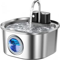 Fregadero Automático Para Gatos 3L Acero Inoxidable Recarga Inalámbrica Sensor Dispensador De Agua Para Mascotas Con Alimentador Inteligente - details 0