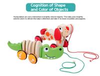 Juguete De Madera Para Bebés Y Niños Pequeños Divertido Croc O Perro Pulle along Tractor Aprendizaje Del Caminar Regalo Para Niños - details 11
