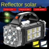 Lámpara Portátil Recargable Con 8/4 LED FuerteLinterna Solar USB Con COB Para Camping Y Exteriores Incluye Batería Recargable - details 1