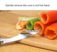 Cortador De Semillas De Acero Inoxidable Para Pimientos Y Calabacín Herramienta De Excavación De Semillas Para Cocina Eco-amigable - details 0