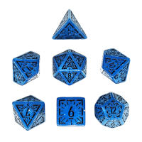 Juego De 7 Dados Poliedros DND Para Juegos De Mesa Y Diversiones Multijugador Propiedades De Fiesta D4 D6 D8 D10 D00 D12 D20 - details 0
