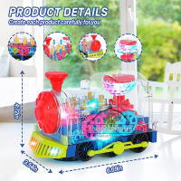 Coche De Juguete Transparente Para Niños Con Luz Sonido Y Música Juguete Educativo Para Bebés Coche Eléctrico Con Engranajes Tren Juguetes Para Niños De 0-12 Años - details 6
