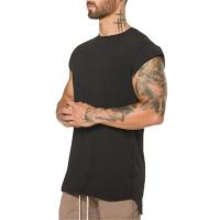 Camiseta De Gimnasio Para Hombre Musculosa Y Transpirable Algodón Estilo Casual Hip Hop Sin Mangas Para Ejercicio Y Fitness - details 2