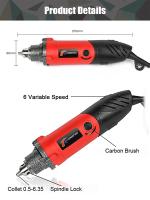 Mini Taladro Eléctrico Portátil Para Grabado De Madera Y Polimero Herramienta De Pulido De Jade Y Grabado Micro Taladro Eléctrico Para DIY En El Hogar - details 9