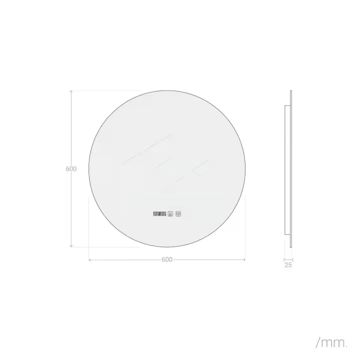 Ledkia Espejo LED Antivaho Táctil Ø60 Cm Big Volpe Iluminación para el Baño - 1