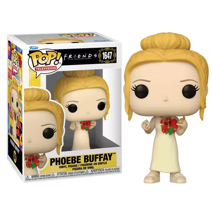 FUNKO POP! FRIENDS – PHOEBE BUFFAY CON VESTIDO AMARILLO, 80188, Nº1647, PRODUCTO CON LICENCIA OFICIAL - 1