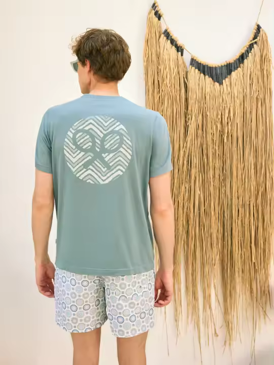 Silbon - Camiseta raqueta etnica trasera verde - 1