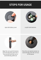 Abrepuertas Eléctrico Creativo Con Botones Circulares Minimalistas Y Estilizados Batería Seca Compacto Y Elegante Para Botellas De Vino - details 9