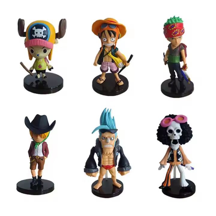 Set De 6 Figuras De Acción Anime One Piece Luffy PVC Modelo Coleccionable Decorativo Juguetes Para Niños Regalo De Cumpleaños - 1