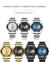 Reloj De Lujo Para Hombre En Acero Inoxidable Resistente Al Agua Con Calendario Y Luz Propia Reloj De Cuarzo Moda Reloj Hombre FNGEEN S001 - details 14