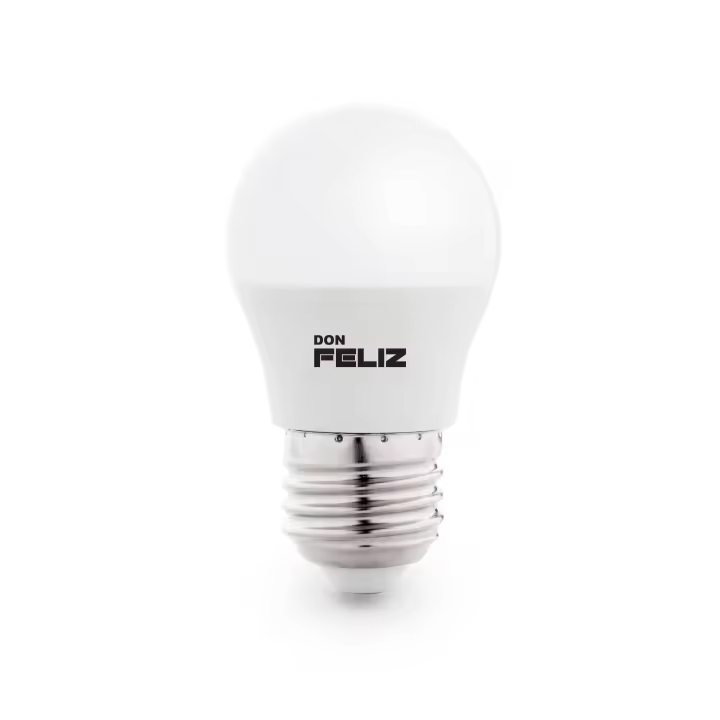 6uds Bombilla Led G45 redonda 3W/5W/6W/7W/8W/9W, luz blanca/fria y amarilla/luz calida 6500K y 3000K, casquillo grande E27, pack de 6 uds, Don Feliz - 1