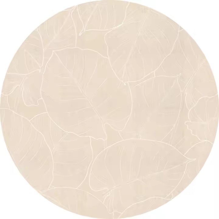 VINILIKO, set de 4 individuales Hojas Arena 4u-[Diam] 40 cm - 1