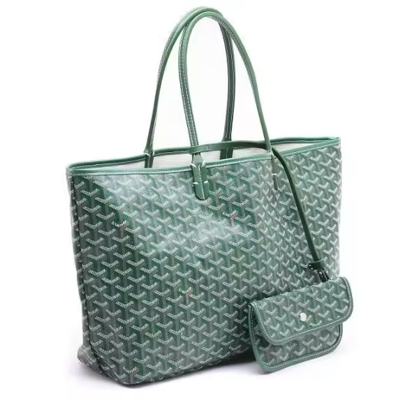 Bolso con diseño de diente de perro, gran capacidad, bolso de maternidad, cartera, regalo para mujer, verde, grande, verde, grande - 1