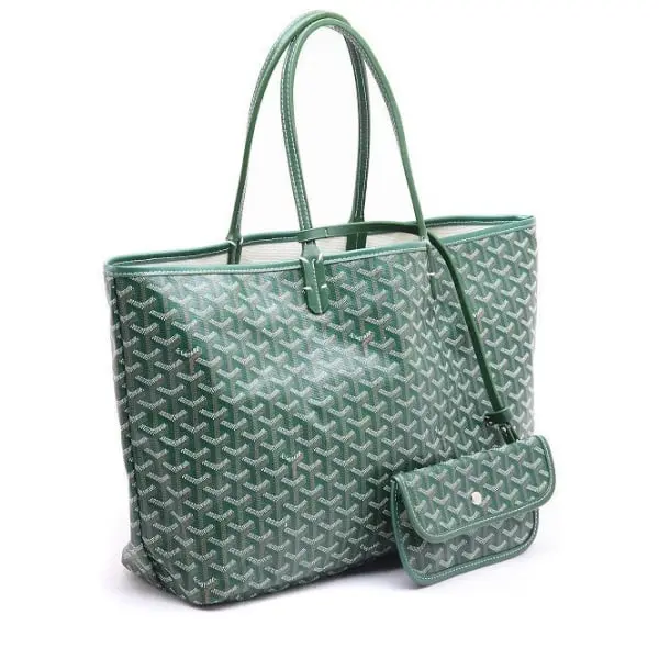 Bolso con diseño de diente de perro, gran capacidad, bolso de maternidad, cartera, regalo para mujer, verde, grande, verde, grande - 1