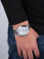 Reloj De Cuarzo Para Hombre Reloj De Pulsera De Moda Sencilla Y Lujo Para Uso Diario Y Negocios Con Calendario Pantalla Con Marcas Numéricas De Arábigas Material De Acero Inoxidable Resistente Al Agua - details 33