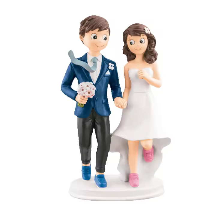 FIGURA NOVIOS FIGURA NOVIOS PARA TARTA DE BODA EVENTO ANIVERSARIO FIESTA EVENTO DECORATIVO ADA Y SUS DETALLES - 1