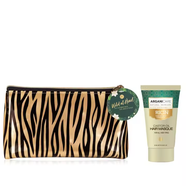 Set de Cosméticos Wild at Heart + Mascarilla Fortalecedora ARGANICARE con Aceite de Ricino – Belleza y Cuidado en un Solo Pack 💚✨ - 1