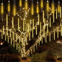 1pc Luz De Lluvia De Meteoros LED 50CM Impermeable Para Decoración De Jardín Navidad Fiesta De Año Nuevo Con Luces De Hidrau - details 6