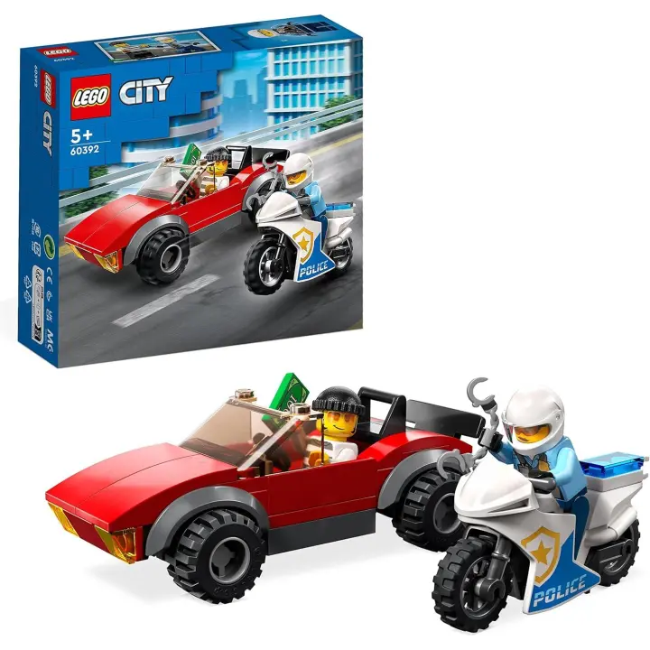 LEGO -  City Moto de Policía y Coche a la Fuga - Juego  de construcción - Producto Oficial - Edad recomendada mayores de 5 años - 1