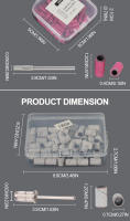 Kit De 50 Piezas De Bandas De Molienda Para Uñas 3.1/6.5mm Con Set De Mandril Para Broca Eléctrica Herramientas De Pulido Y Eliminación De Uñas - details 5