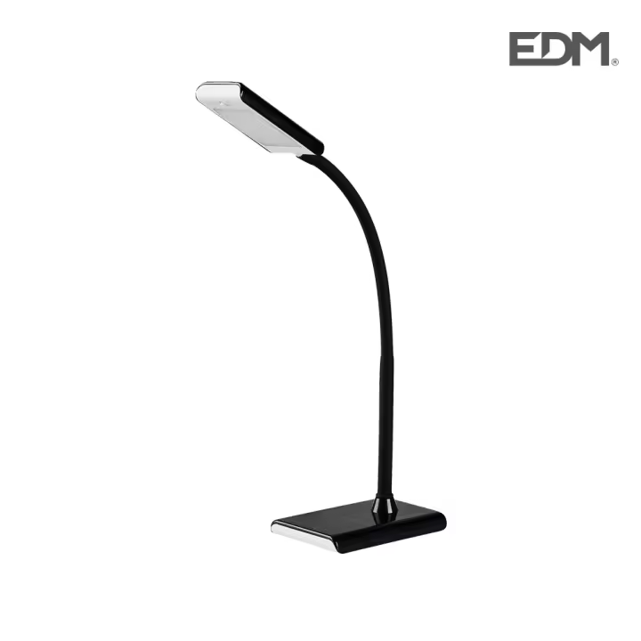 Flexo led sobremesa 7w 400lm 4000k color negro 9x13x33cm edm - 1