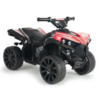 INJUSA Coche Eléctrico para Niño 6V Rojo -  Quad Racing para Niños 3 Años con Marcha Atrás + Luces LED + Sonidos + Pedal Acelerador + Freno Eléctrico + Batería 6V + Medidas 68 x 41 x 46 cm | Vehículo Eléctrico Niño y Niña | Color Rojo, Verde y Amarillo - details 0