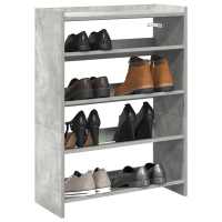 vidaXL Zapatero madera contrachapada 60x25x81 cm en color Roble ahumado/Roble Sonoma/Negro y más - details 7