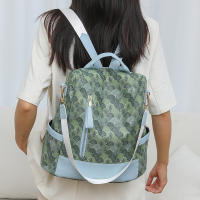 Mochila Elegante Para Mujer De PU Cuero Ligero Y Antirrobo Con Estampado Floral Estilo Casual Para La Escuela Y La Juventud - details 15