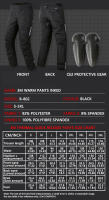 Pantalones De Motocicleta Para Hombres 3M Calientes Con Protección CE2 Pantalones De Ciclismo Motocross Resistentes Al Desgaste Y Aluminio Negro Talla S-5XL Temporada Primavera/Otoño Invierno - details 1