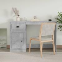 vidaXL Escritorio con cajón madera 115x50x75 cm en color Gris hormigón/Gris sonoma/Negro y más | estructura resistente ideal para salón dormitorio o estudio - details 0