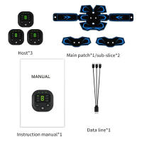 Estimulador De Músculos Abdominales Eléctrico EMS Cinturón Masajeador De Entrenamiento Muscular Recargable Para Fitness - details 0