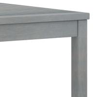 vidaXL Mesa de centro de madera maciza de acacia gris 100x50x33 cm - details 4