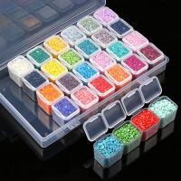 Caja De Almacenamiento Ajustable De Plástico 28/56 Con Etiquetas Para Joyería Arte De Uñas Y Accesorios De Pintura Diamante Caja De Contenedor Con Etiquetas - details 4