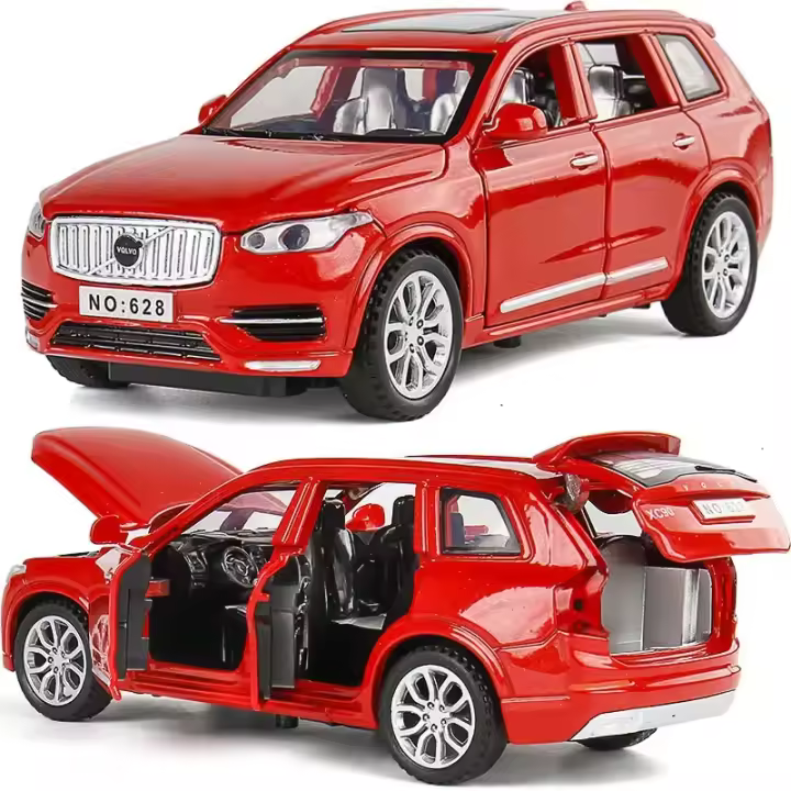 Modelo De Coche Volvo XC90 SUV a Escala 1:32 Con Sonido Y Luz Juguete Metálico Para Niños Decoración Del Hogar Regalo Para Niños - 1