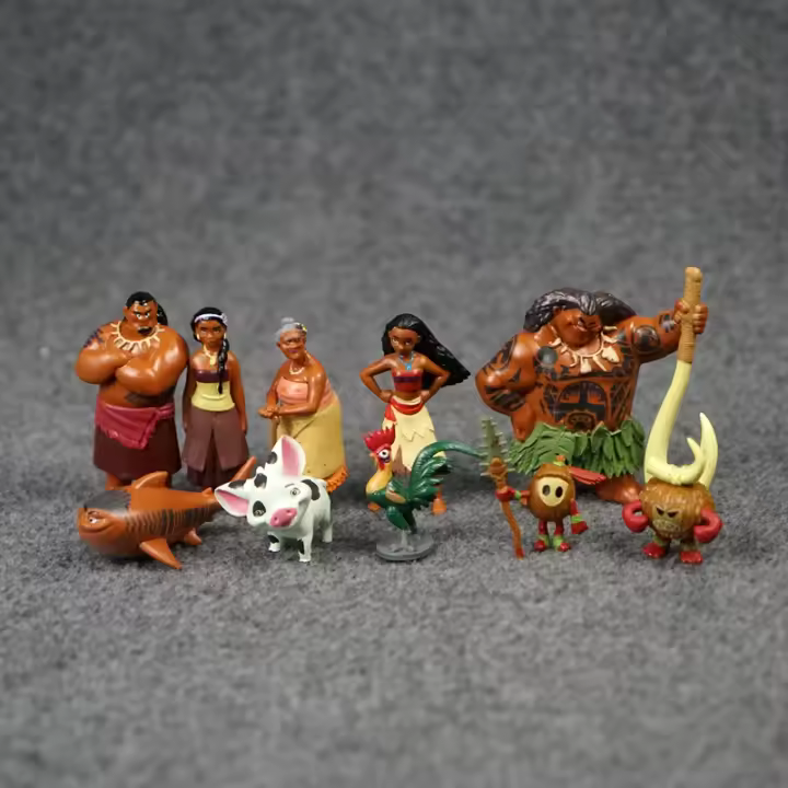 Figura De Acción Moana Maui Chief Tala Juguete Coleccionable PVC Decoración De Escritorio Regalo Para Niños Escala 1/12 - 1