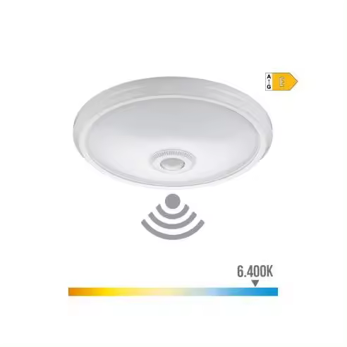 EDM Aplique de Superficie LED con sensor Infrarrojos 16W Luz Fría Ø29cm - 32509  Iluminación Interior Apliques Led - 1