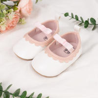 Zapatos De Primera Caminata Para Niñas Meckior Cuero PU Suela De Goma Antideslizante Suave Para Recién Nacidos Y Bebés 0-18M Cierre Elástico Estilo Casual - details 2