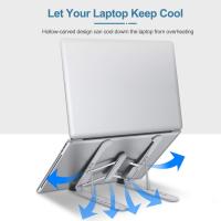 Portable Adjustable Laptop Riser Notebook Holder, Metal & ABS Foldable Ventilated Cooling PC Stand for MacBook Pro/Air, HP, Lenovo, Sony, Dell - details 3