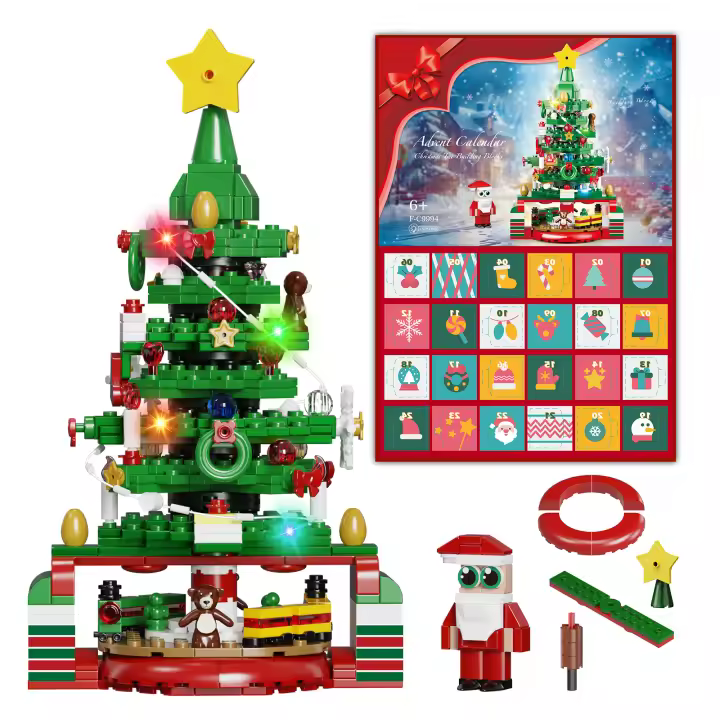 Calendario De Adviento De Bloques De Construcción Navidad Árbol De Navidad Santa Claus Modelo Juguetes Bloques Para Niños Adultos (434 Piezas) - 1