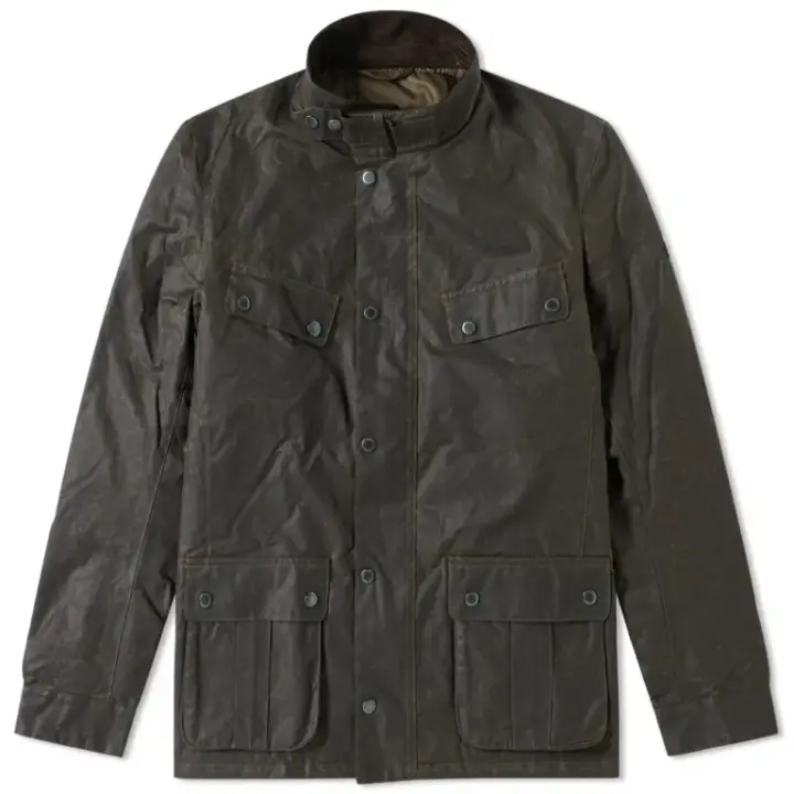 Barbour International Duke Waxed Jacket Sage - 1