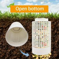 Caja De Compost De Vermicompost De Plástico Blanco Con Agujeros Y Tapa Para Jardín Patio Exterior - details 9